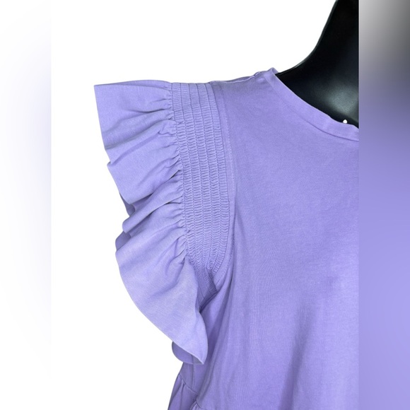 English Factory Purple Ruffled Tiered Sundress mini sz M preloved - Picture 3 of 9